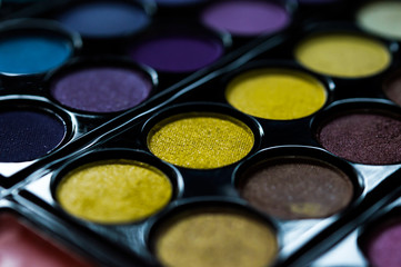 Professional eye shadows palette s. Makeup background