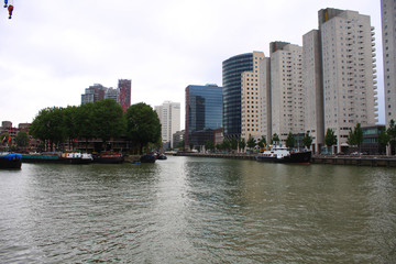 Fototapeta na wymiar Rotterdam cityscape with modern buildings