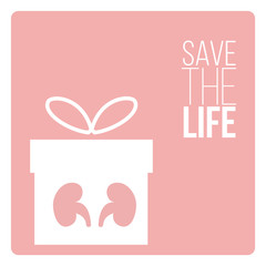 save the life illustration over color background