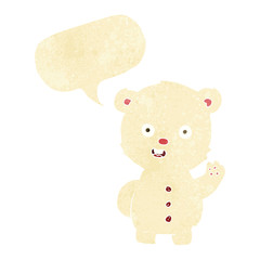 cute cartoon polar bear with speech bubble