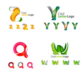 Letter business emblem collection