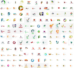 Mega set of letter logos