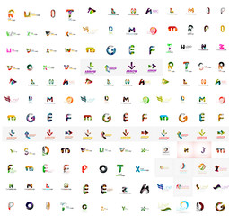 Mega set of letter logos