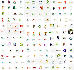 Mega set of letter logos