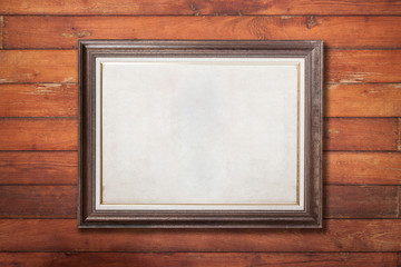 wall wood texture with wooden frame