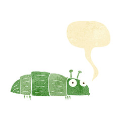 cartoon bug with speech bubble