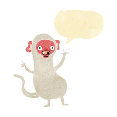 cartoon monkey with speech bubble