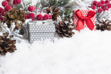 Świąteczna dekoracja na białym tle