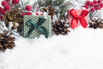 Świąteczna dekoracja na białym tle