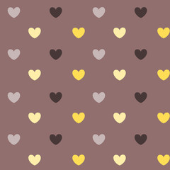 romantic pastel heart vector seamless pattern background illustration