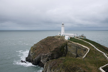 Fototapeta na wymiar South Stack lighthouse on Anglesey, North Wales
