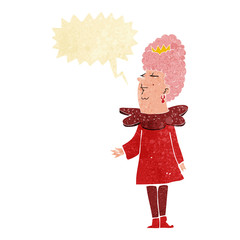 cartoon queen with speech bubble