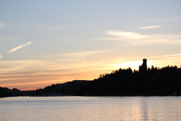 Naklejka premium Stockholm archipelago at sunset