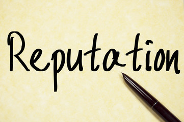 reputation word write on paper