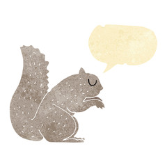 cartoon squirrel with speech bubble