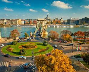 Naklejka premium Budapest in autumn