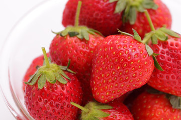 fresh strawberrys on white background