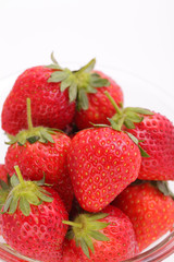 fresh strawberrys on white background