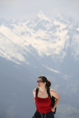 Frau, Wandern in den Schladminger Tauern, Steiermark, &Ouml;sterreich