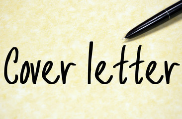 cover letter text write on paper