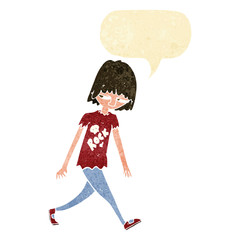 cartoon teenager with speech bubble