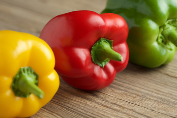 red yellow and green paprika