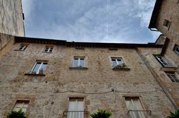 Fototapeta na wymiar Hausfassaden in Orvieto