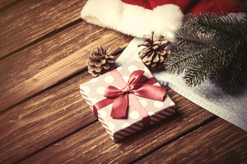 Santas hat and branch