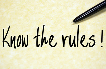 know the rules text write on paper