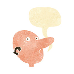 cartoon balding man with speech bubble