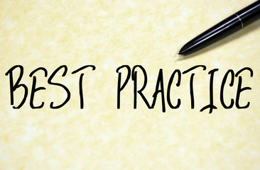 best practice text write on paper