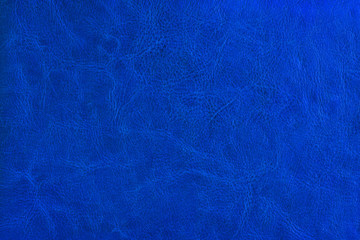 Blue leather texture. Background.