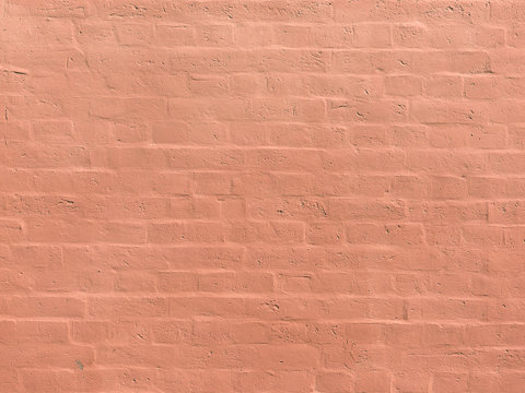 Old Pink Brick Wall As Background