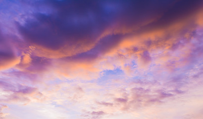 image of sky on evening time with purple tone