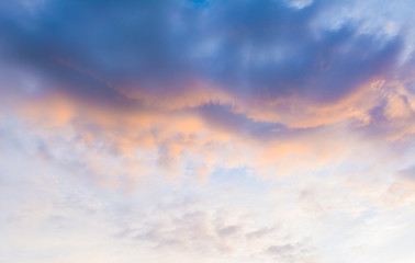 Vintage style image of sky on evening time