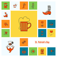 Saint Patricks Day Icon Set