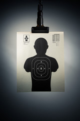 Shooting target on a grey background