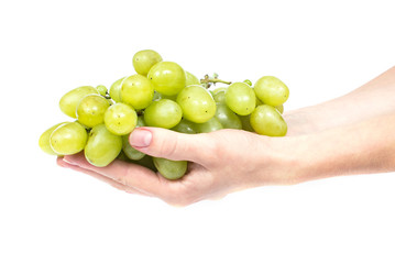 Fresh green grapes