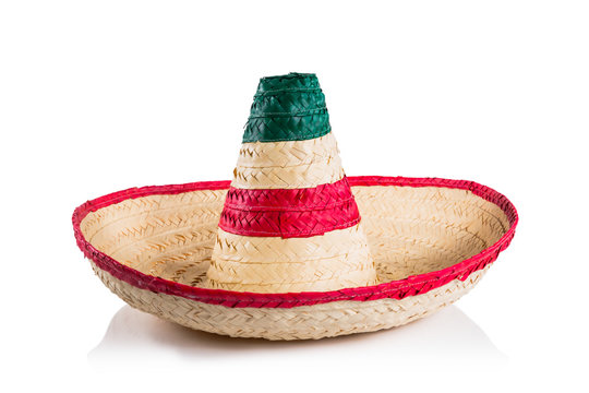 Mexican hat / sombrero isolated on white