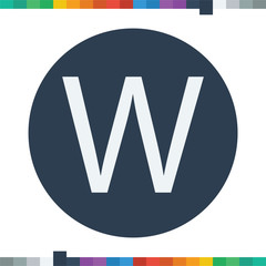 W letter icon.