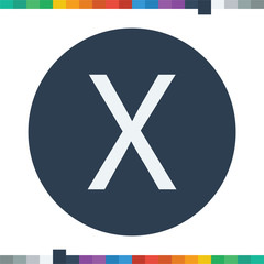 X letter icon.