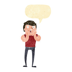 cartoon gasping man with speech bubble