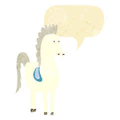 cartoon horse with speech bubble
