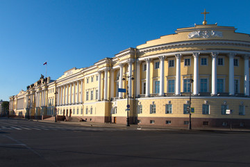 Fototapeta na wymiar The building of the Senate and Synod in St. Petersburg