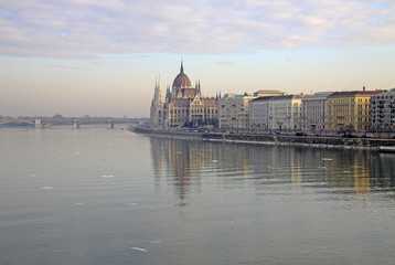 Fototapeta premium View on the Hungarian Parliament Building, Budapest, Hungary