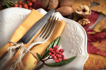 Autumn table setting