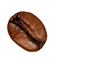 Makro einer Kaffeebohne, Linke Bildhälfte