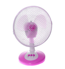 Working Table Electric Pink Fan. Isolated