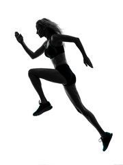 woman runner running jogger jogging silhouette