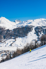 Fototapeta na wymiar Ski resort Livigno. Italy